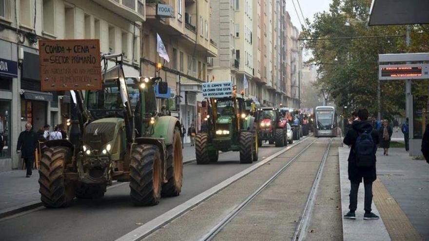 Este es el mapa de la tractorada de este martes en Zaragoza