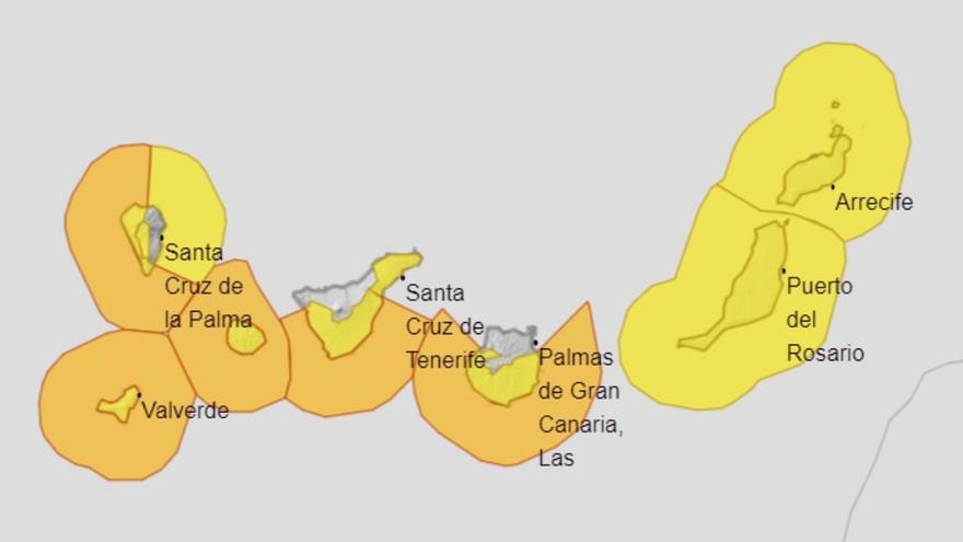 Avisos de la Aemet para este domingo en Canarias