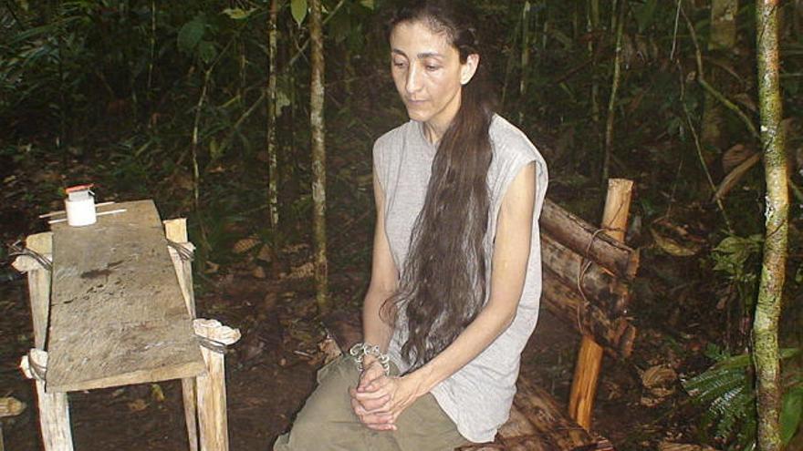 Secuestro. Íngrid Betancourt, durante su secuestro por las Fuerzas Armadas Revolucionarias de Colombia (FARC).