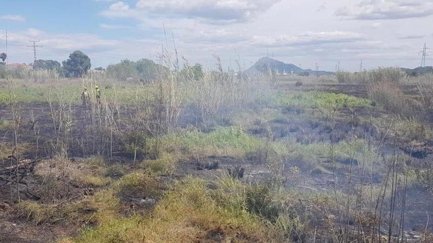 Extinguido el incendio forestal entre Pego y Oliva