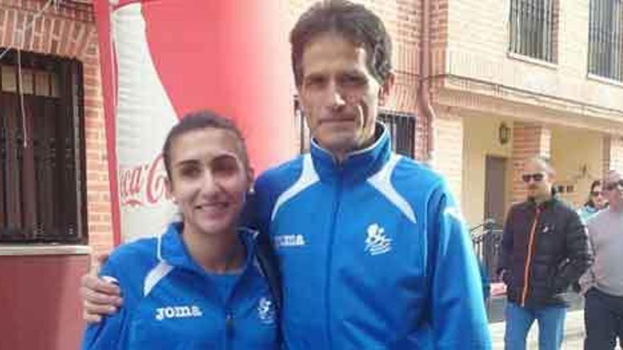 Marta Fraile con Jaime Pedrero, primer veterano C.