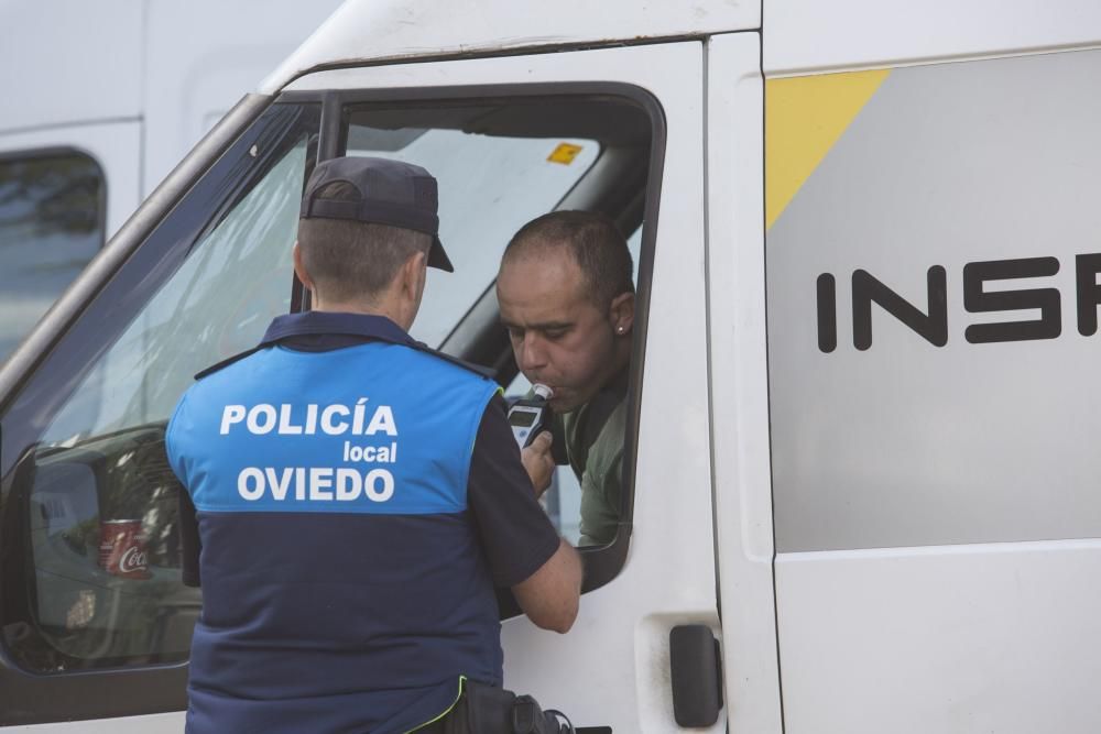 Control de alcoholemia de la Policía de Oviedo