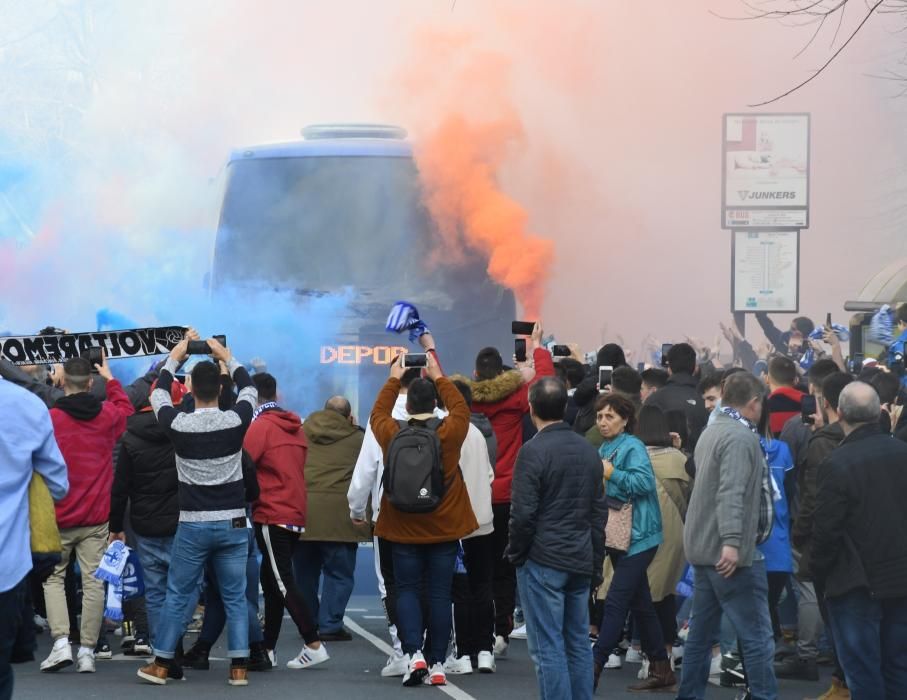 Llegada a Riazor antes del Dépor-Las Palmas