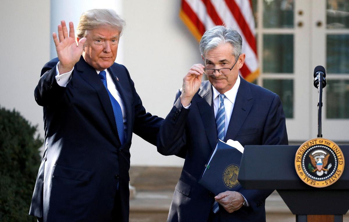 Donald Trump y Jerome Powell, en una imagen de archivo.