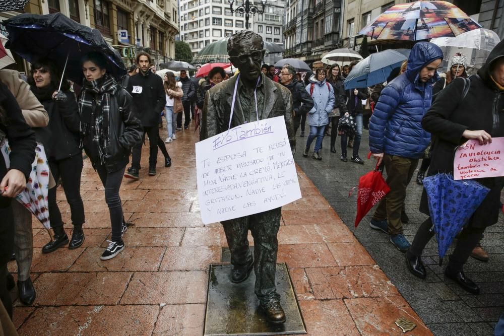 Actos de protesta en Oviedo contra la violencia machista