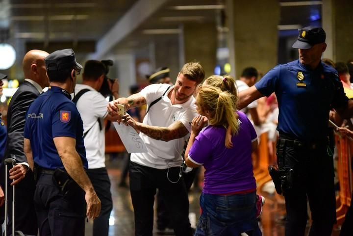 LLegada del Madrid al Aeropuerto de Gran Canaria