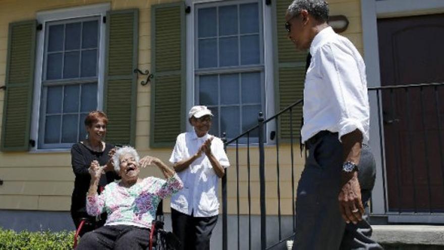 Obama visita Nueva Orleans una década después del Katrina