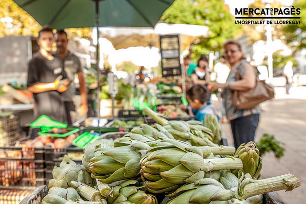 Imatge de la primera edició del Mercat de Pagès de l’Hospitalet.