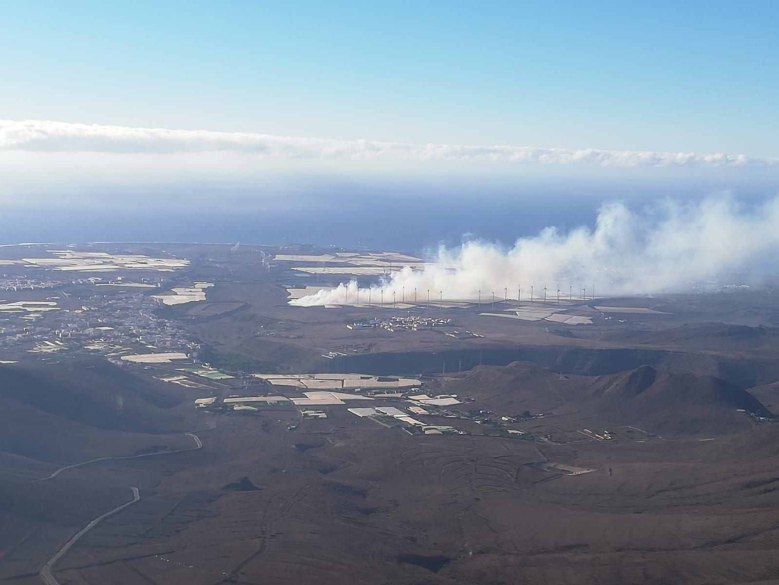 Incendio controlado en Aldea Blanca (San Bartolomé de Tirajana)