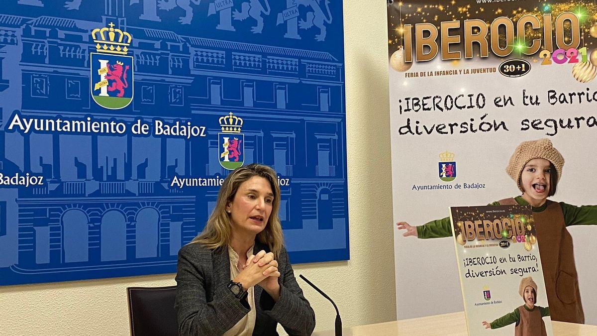 La concejala de Ifeba, Blanca Subirán, durante la presentación de Iberocio.