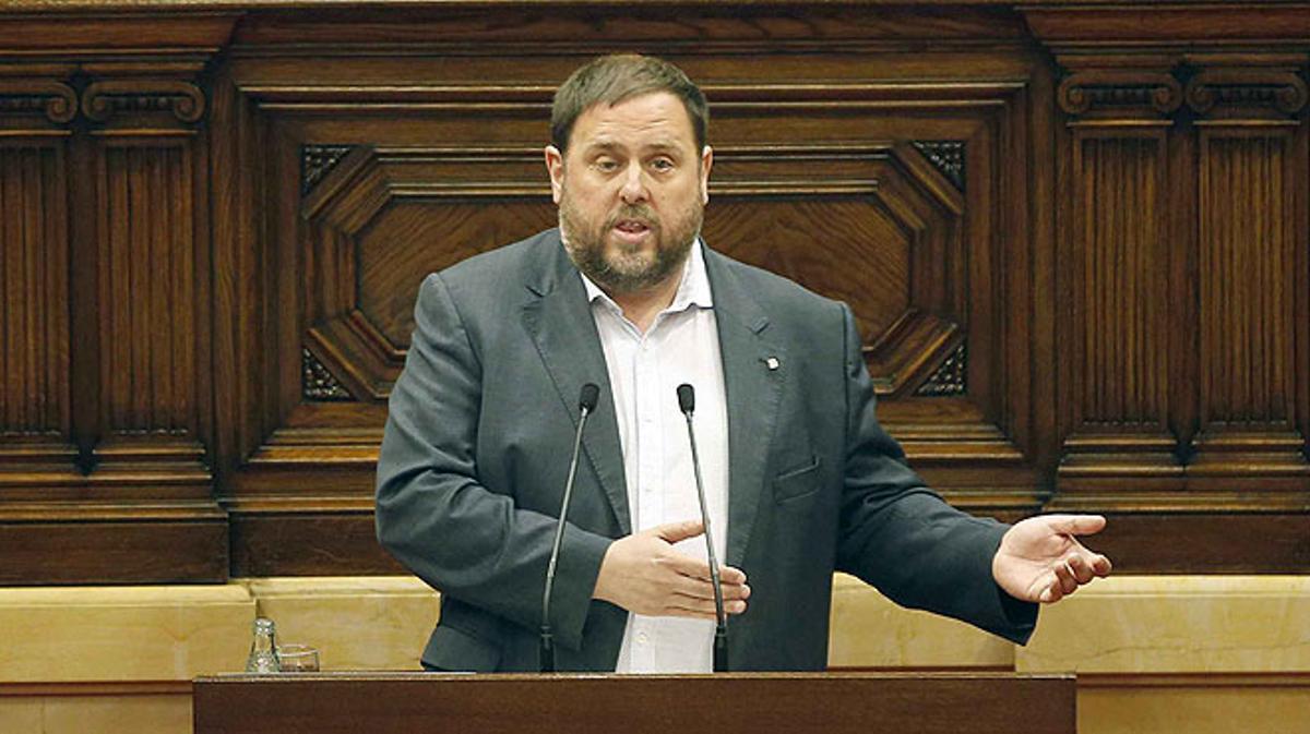 El vicepresident i ’conseller’ de Economia, Oriol Junqueras, alerta a la CUP de que els ciutadans pagaran les conseqüències extremadament greus de no aprovar els pressupostos.  