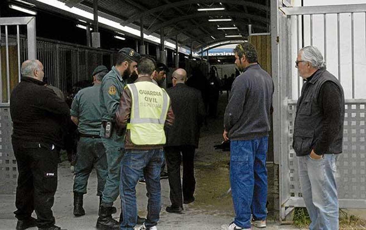 Imagen de la intervención en Son Pardo de la Guardia Civil en abril del año 2015.