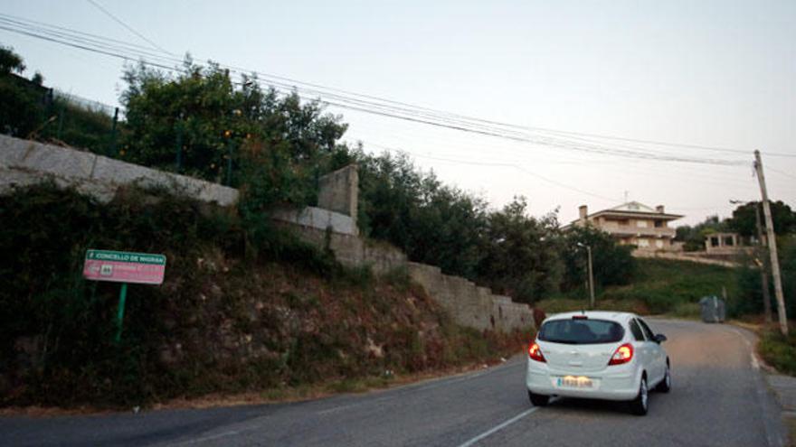 La carretera donde se produjo la presunta agresión e intento de rapto en Nigrán. // Marta G. Brea