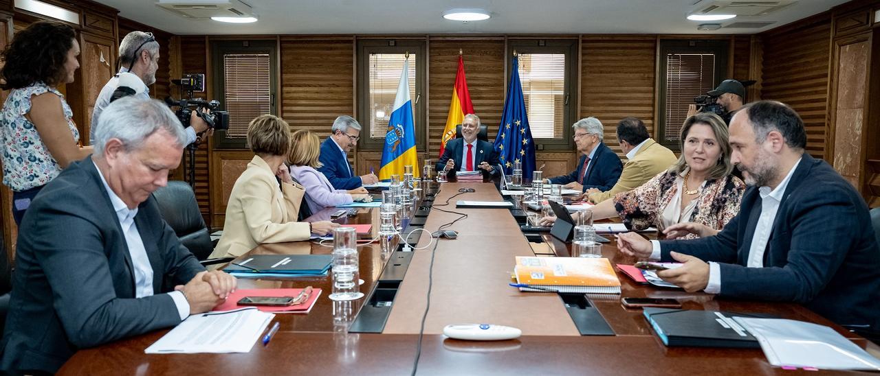 Imagen del Consejo de Gobierno celebrado en la capital grancanaria.