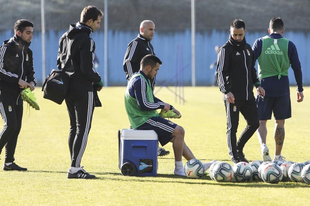 Entrenamiento del Oviedo en El Requexón