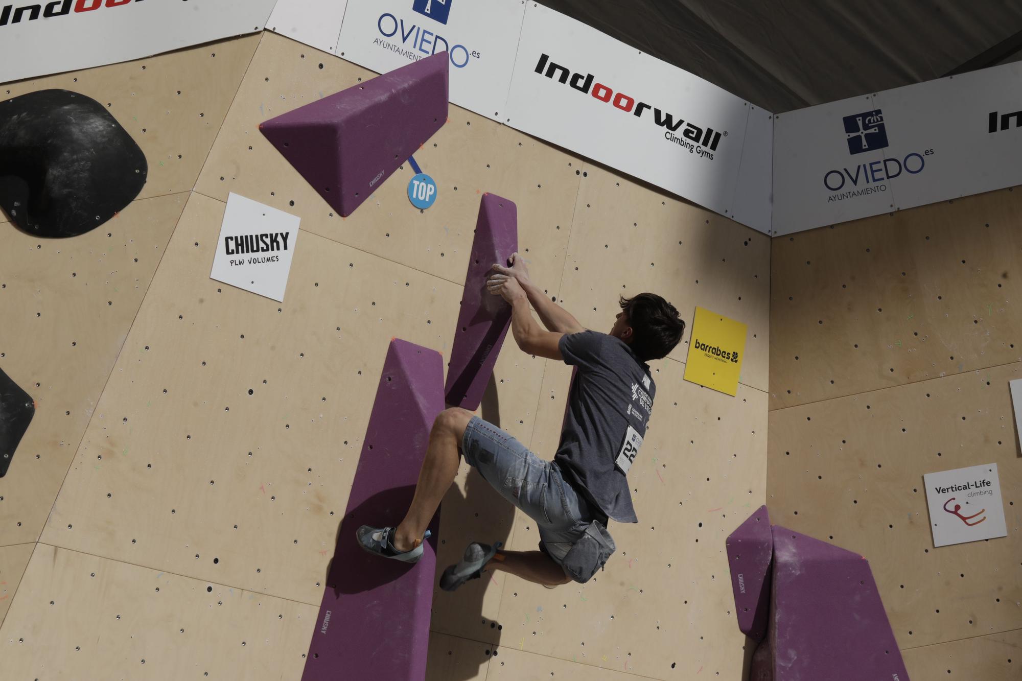 Así se vivió la primera prueba de la Copa de España de escalada en Oviedo