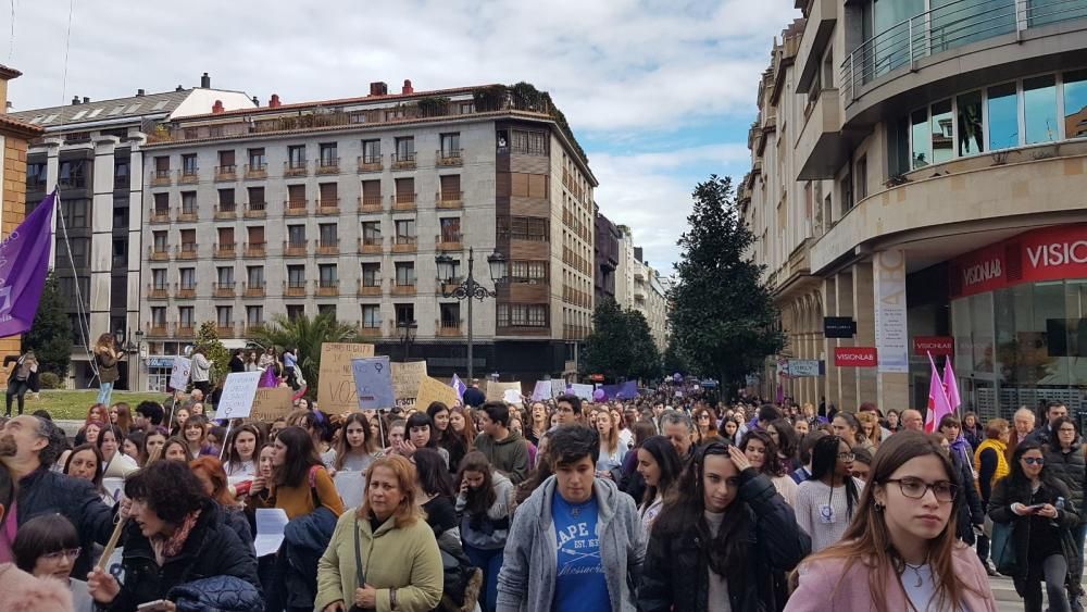 Manifestación en Oviedo por el Día de la Mujer.