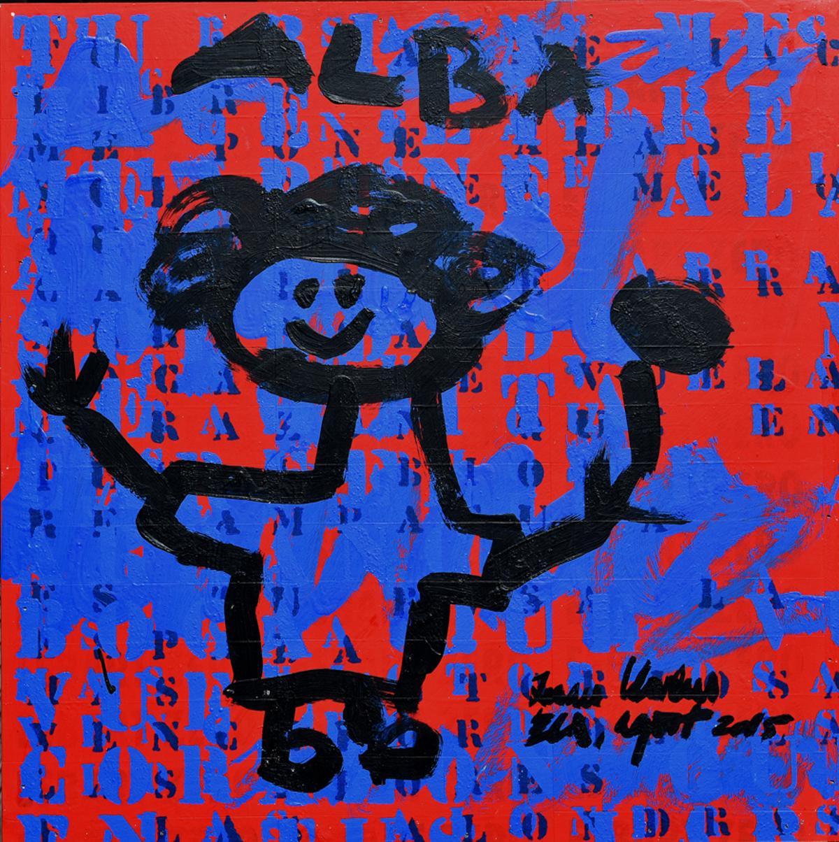 Obra colaborativa Juan Llorens y su nieta Alba.