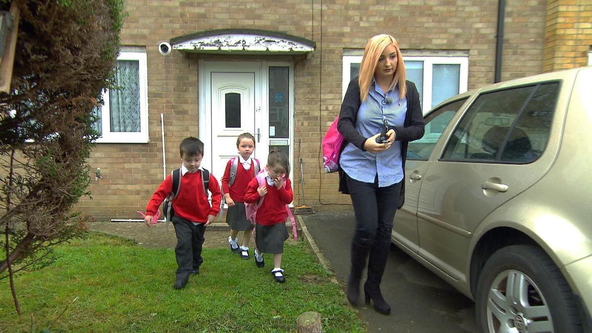 Jessica Duncan mit den Kindern.