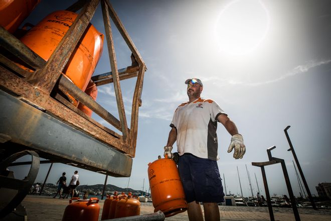 Las imágenes de trabajadores de Ibiza durante la ola de calor