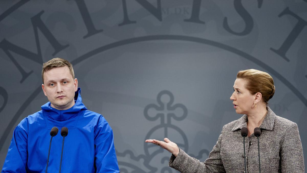 Imagen del 13 de enero de 2026 del presidente de Groenlandia, Jens-Frederik Nielsen, y de la primera ministra danesa, Mette Frederiksen