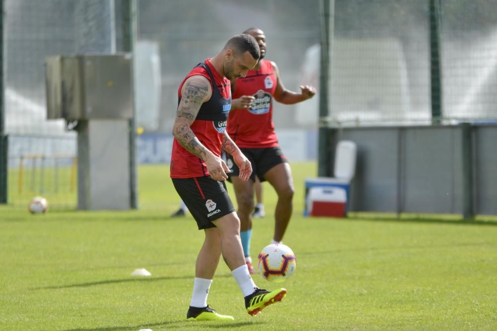 El equipo comienza la semana con tratamiento de fisioterapia para Diego Rolan, mientras que Borja Valle y Guilherme dos Santos completaron una parte del entrenamiento con el grupo y otra en solitario.