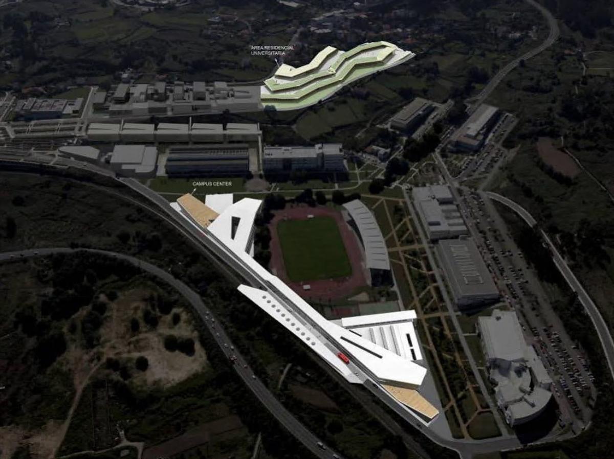 Recreación de los dos módulos residenciales del proyecto para hacer de la UDC un Campus de Excelencia Internacional.| La Opinión | |  LOC