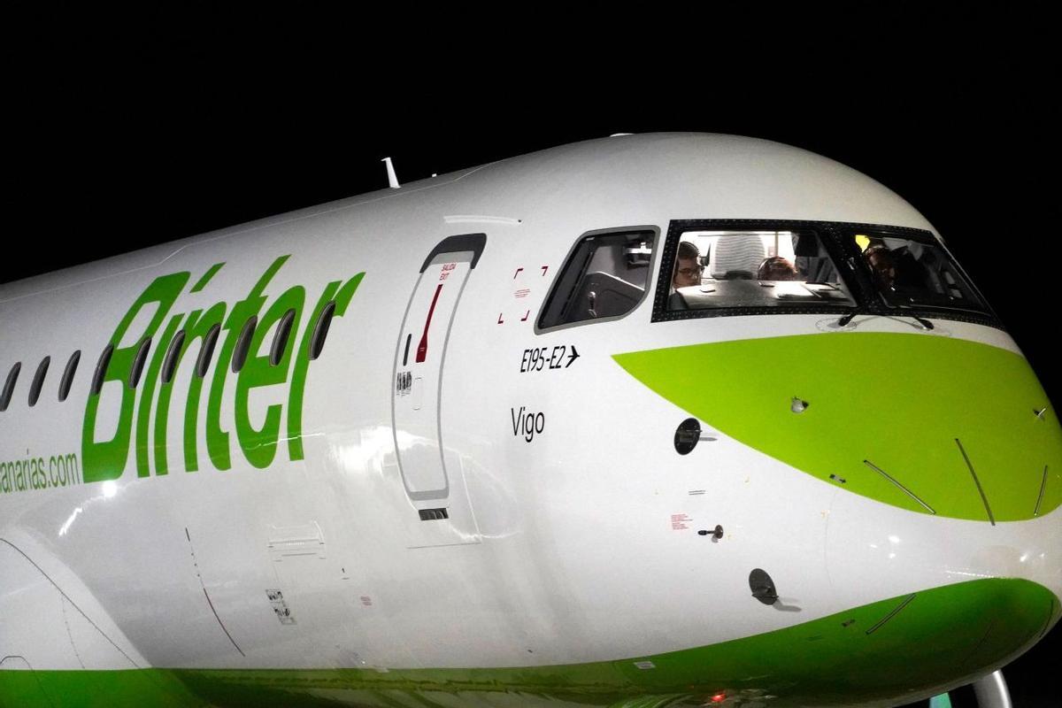 Un avión de la compañía Binter.