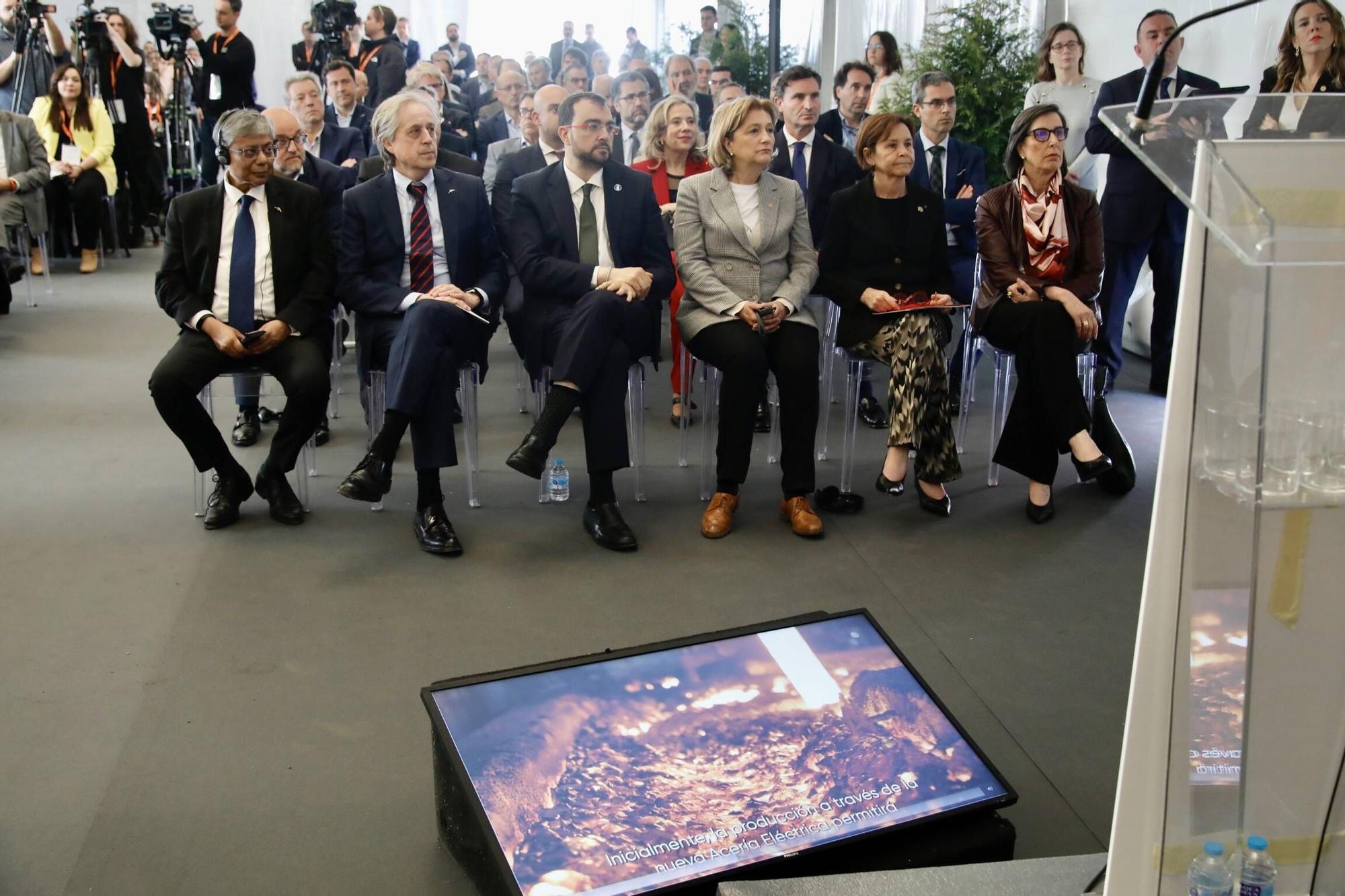 EN IMÁGENES: Así fue la inauguración de las obras para el horno eléctrico hídribido de Arcelor en Gijón