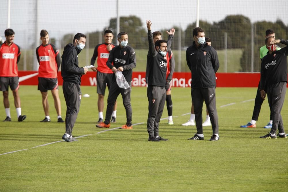 Entrenamiento del Sporting en Mareo.