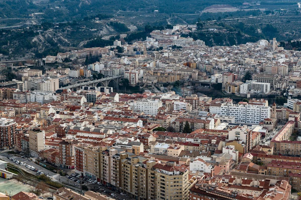 Una vista de la ciudad de Alcoy