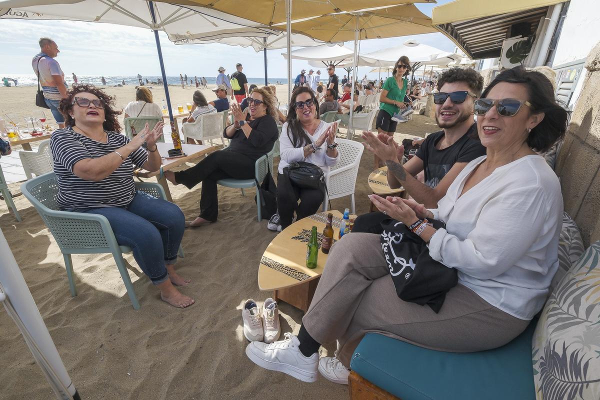 El grupo de amigos de Jerez de la Frontera, de Málaga y del Puerto de Cádiz.