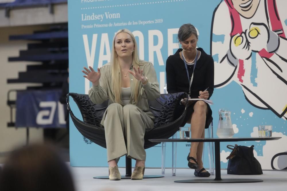 Premios Princesa de Asturias: Encuentro de Lindsey Vonn con estudiantes en Avilés