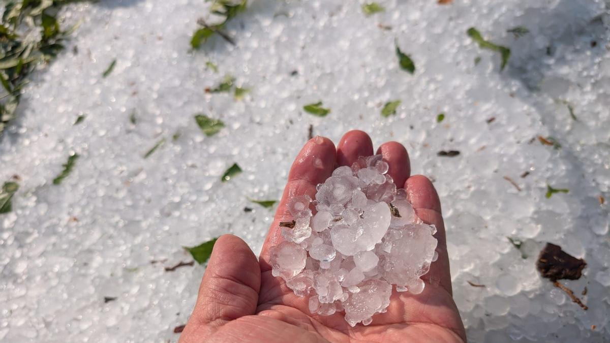 Imagen de archivo de una granizada en Ontinyent.