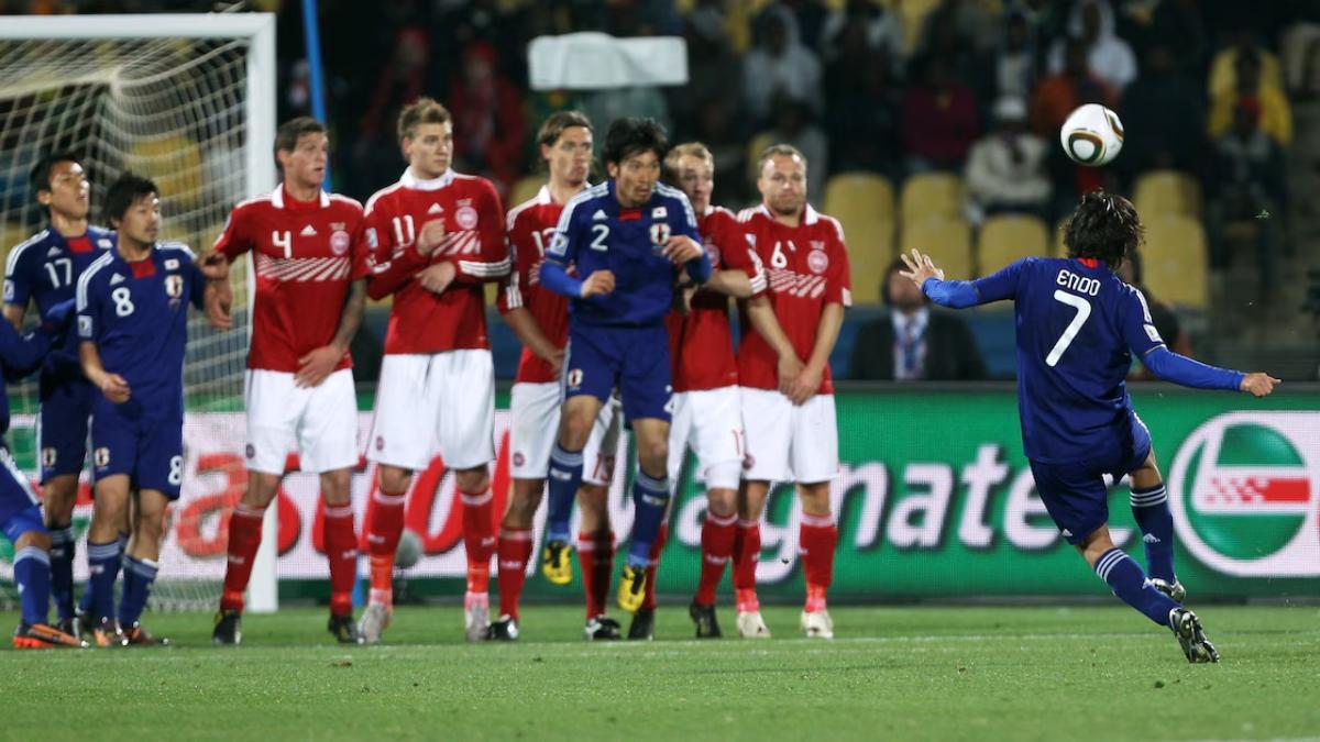 Endo, durante el partido ante Dinamarca en el Mundial de Sudáfrica 2010