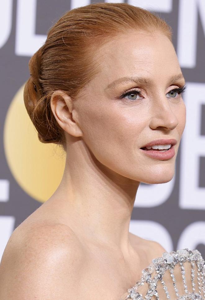 Jessica Chastain en los Globos de Oro 2023