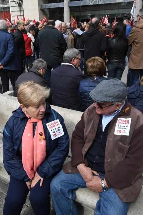 Manifestación de pensionistas en A Coruña