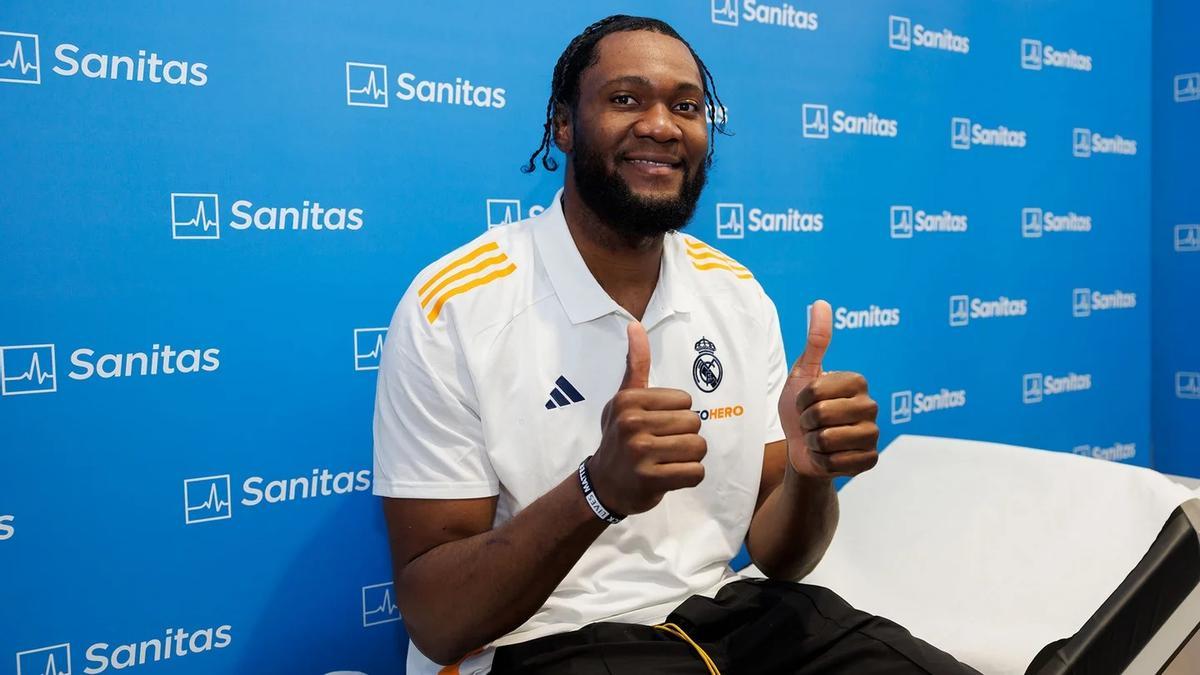 Bruno Fernando llega al Madrid en buen estado físico pero tendrá que esperar para su debut