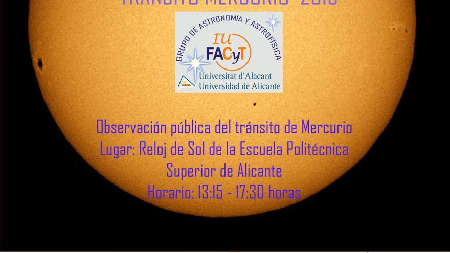 Observación pública en la Universidad de Alicante con motivo del tránsito de Mercurio