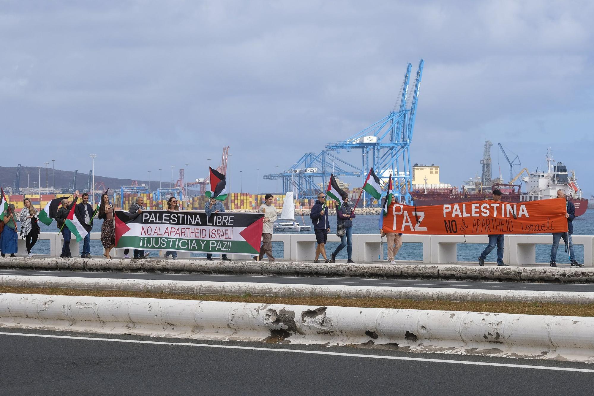 Apoyo a Palestina en la Avenida Marítima