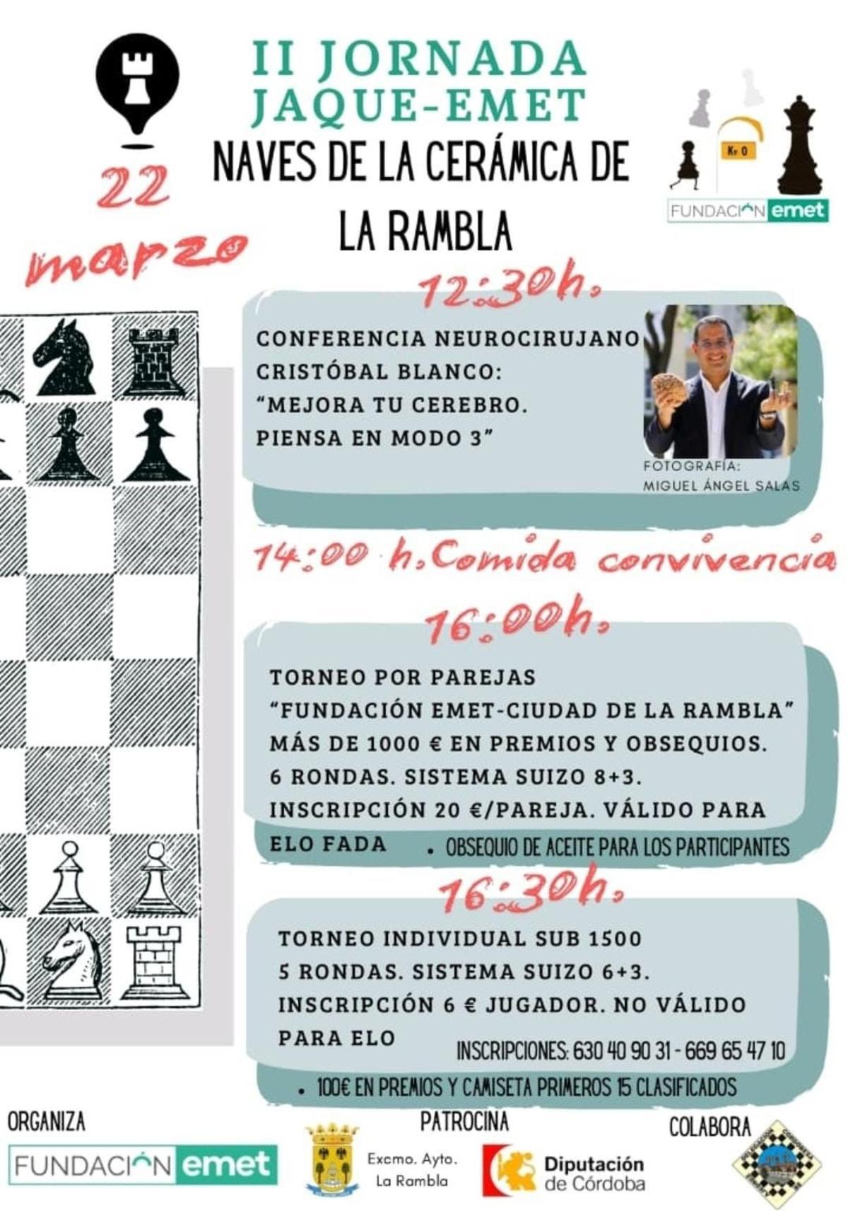 Cartel del torneo de ajedrez 'Jaque Emet'.