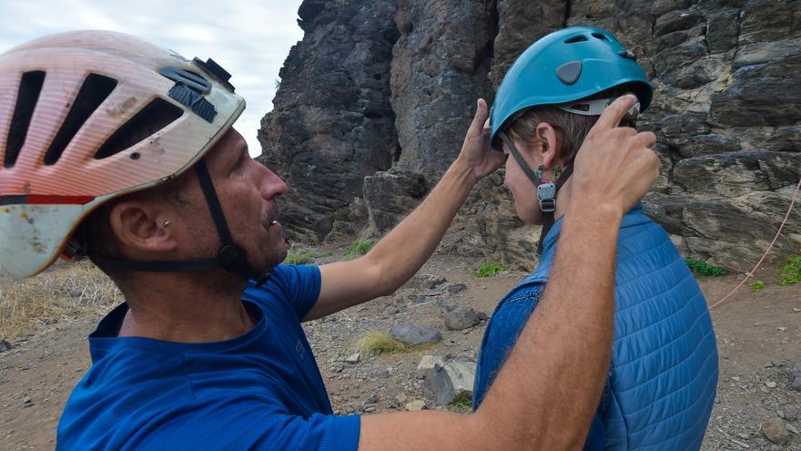 Escalada en las rocas de Quintanilla con Carlos Arocha