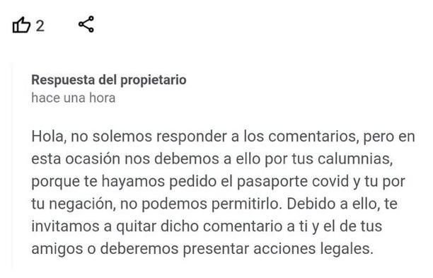 Respuesta de los propietarios de Galdo26 a Cristina Seguí