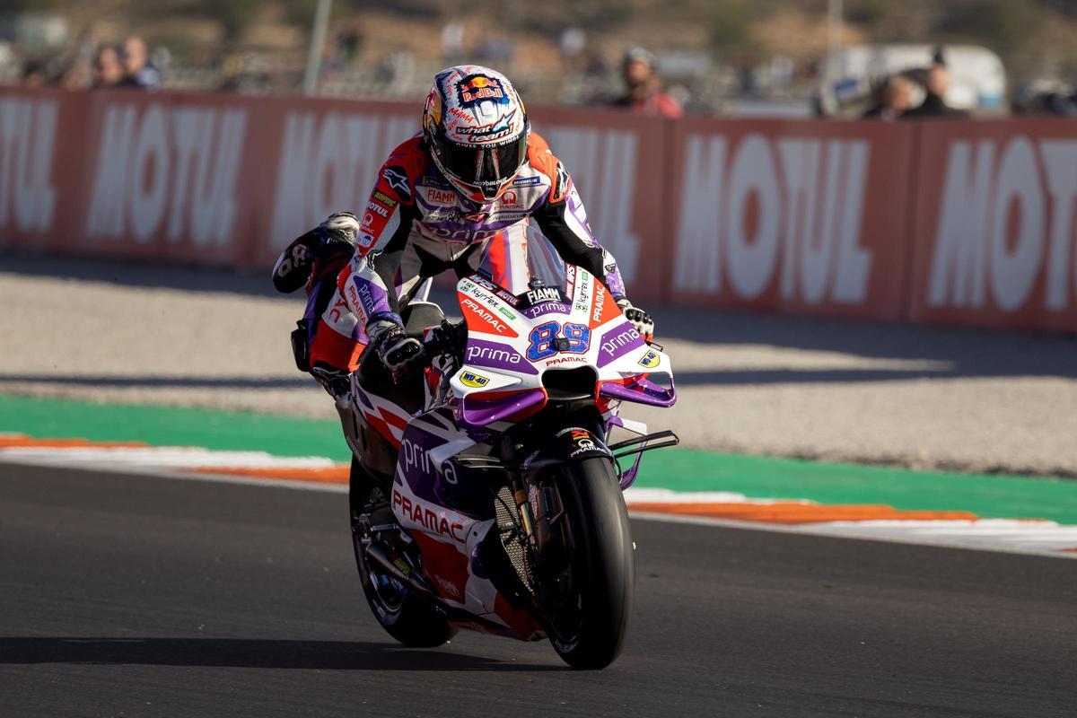 Jorge Martín en el Circuit Ricardo Tormo en la última carrera de 2023