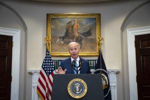 El presidente de EEUU, Joe Biden, durante la rueda de prensa que ha ofrecido este martes en la Casa Blanca.