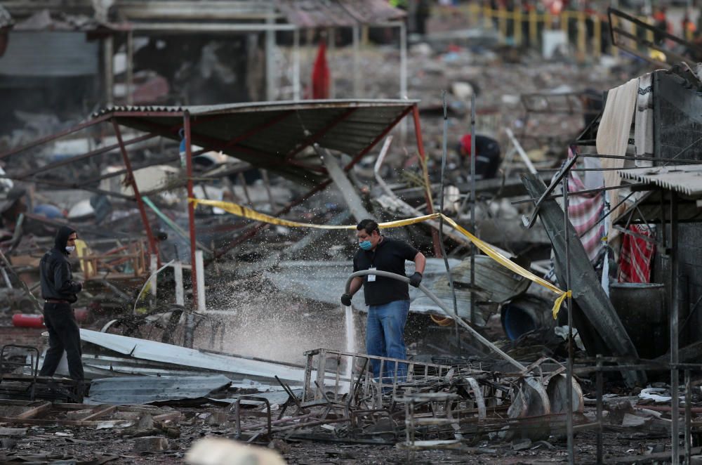 Explosión en un mercado pirotécnico en México