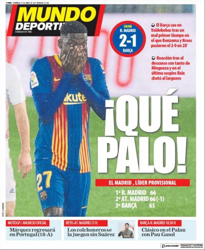 Portada Mundo Deportivo 11 de abril