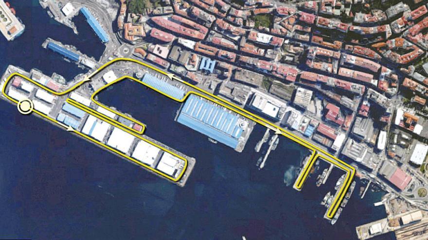 Plano del circuito de 5 kilómetros al que los atletas darán dos vueltas mañana. // FdV