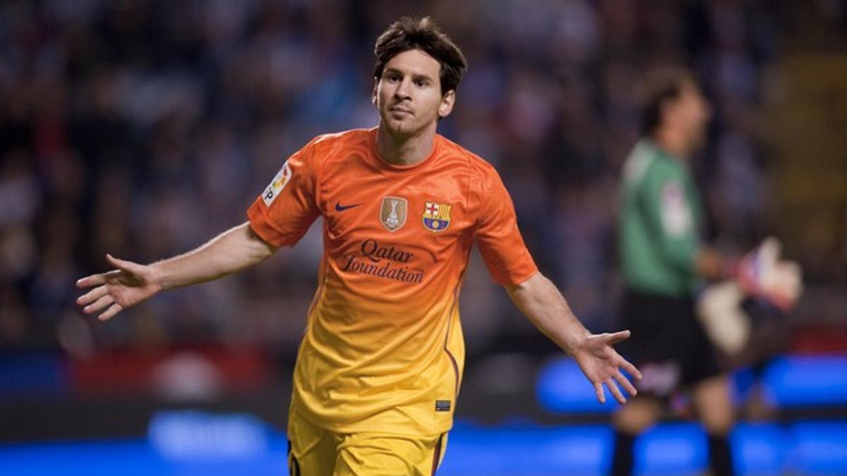 Messi celebra su tercer gol. JORDI COTRINA