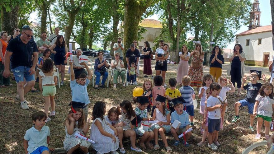 Fin de curso de la escuela unitaria de Donramiro.